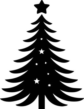 Vintage Biçimli Mevsimsel Markalaşma için Geometrik Tatil Ağacı Logosu