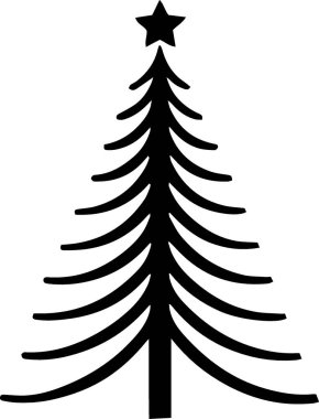 Zarif Kart Tasarımı İçin Geometrik Mevsimlik Tatil Ağacı Tasarımı