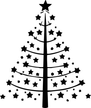 Modern Taslak Web Sitesi Afişi için Geometrik Kış Fenerleri Ağacı Resimleri