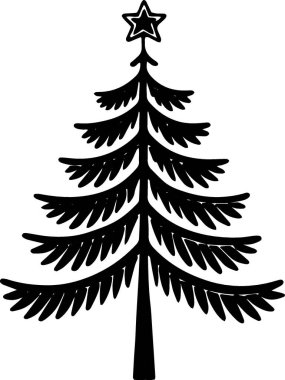 Temiz Çizgilerle Şenlikli Davet İçin El Çizimi Festivali Ağacı Logosu