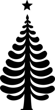 Minimum Markalaşma İçin El Çizimi Xmas Ağacı Silüeti