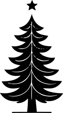 El Çizimi Xmas Ağacı Silueti Sanatsal Konferanslı Web Sitesi Afişi