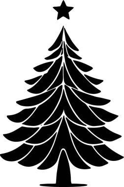 Modern Tasarımda Tebrik Kartı Tasarımı için Minimum Festive Festive Fife Tree Logosu
