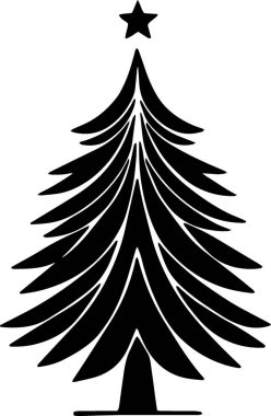 Modern Taslak Dijital Sanatında Minimum Festive Festive Fife Tree Taslak