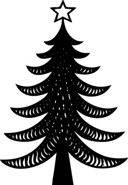 En Düşük Tatil Evergreen Ağaç Simgesi Tatil Teması Asgari Biçimli