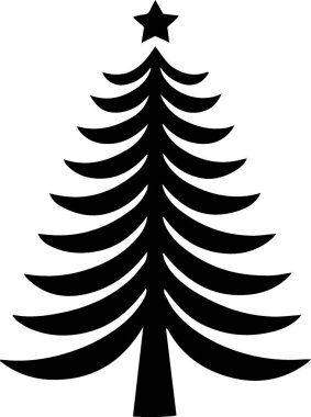 Zarif Şekilde Tatil Teması İçin Asgari Çam Ağacı Tasarımı