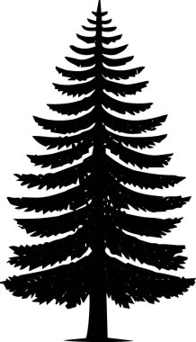 Monokrom Sanatında Yazdırma Tasarımı için Asgari Kış Ağacı Çizimi