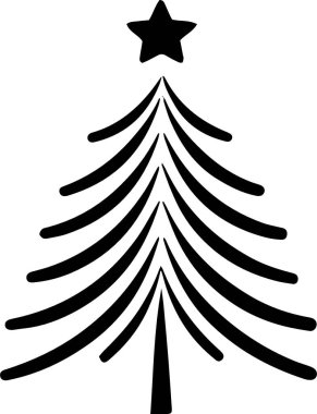 Sanatsal Konferansla Mevsimsel Markalaşma İçin Asgari Kış Spruce Ağacı Silueti