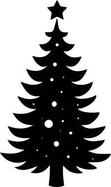 Vintage Stili Kutlama Daveti için Modern Noel Ağacı Vektörü