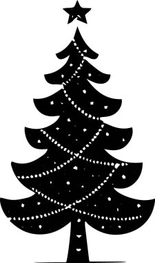 Minimal Biçimli Sanatçı Projesi için Modern Kış Ağacı Simgesi