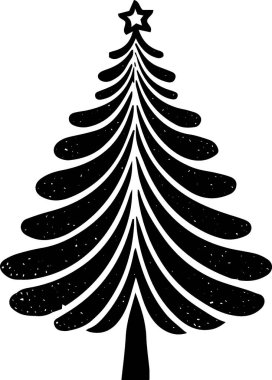 Vintage Biçimli Tatil Teması için Basit Noel Ağacı Resimleri
