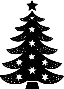 Basit Evergreen Noel Ağacı Yazdırma Tasarımı Sanatsal Konferansı