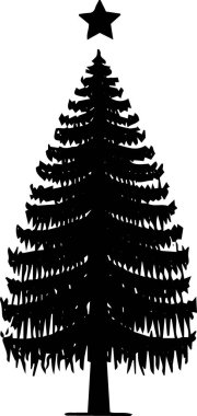 Klasik Tasarım Yazdırma Biçimi için Klasik Tatil Ağacı Simgesi