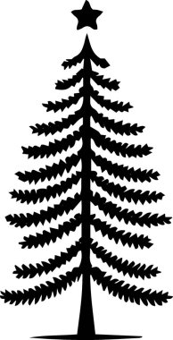 Modern Taslak 'ta Noel için Garip Tatil Çam Ağacı Özeti