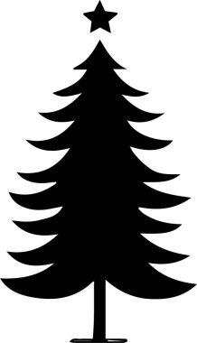 Yazdırma Tasarımı Sanatsal Konferansı için Tuhaf Kış Spruce Ağacı Clipart