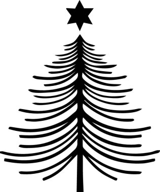 Festivalsel Estetik Yazdırma Şablonu için Ayrıntılı Kış Ağacı Tırmanışı