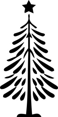 Beyaz Arkaplanda Hediye Paketleme İçin Rafine Yeni Yıl Çam Ağacı Resimleri