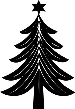 Bayramlık Estetik Posterli Klasik Kışlık Ağaç Taslağı