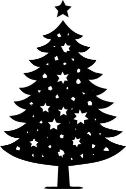 Bayramlık Estetik Posterli Klasik Kışlık Ağaç Taslağı