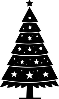 Bayramlık Estetik Posterli Klasik Kışlık Ağaç Taslağı