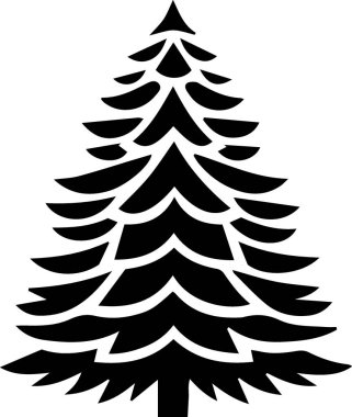 Noel silueti çizgisi sanat ana hatları vektörü