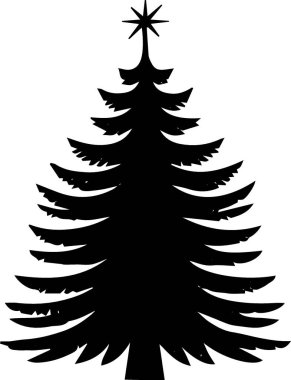 Noel silueti çizgisi sanat ana hatları vektörü