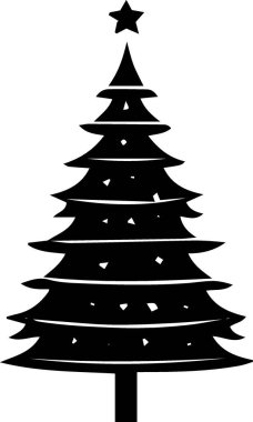 Noel silueti çizgisi sanat ana hatları vektörü