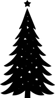 Noel silueti çizgisi sanat ana hatları vektörü