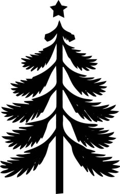 Noel silueti çizgisi sanat ana hatları vektörü