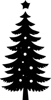 Noel silueti çizgisi sanat ana hatları vektörü