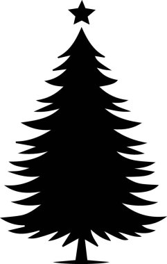 Noel silueti çizgisi sanat ana hatları vektörü