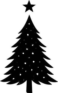 Noel silueti çizgisi sanat ana hatları vektörü