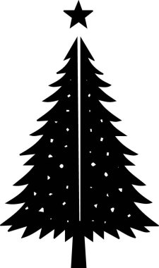 Noel silueti çizgisi sanat ana hatları vektörü