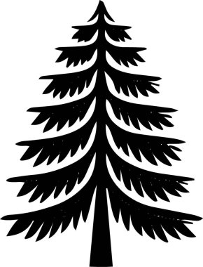 Noel silueti çizgisi sanat ana hatları vektörü