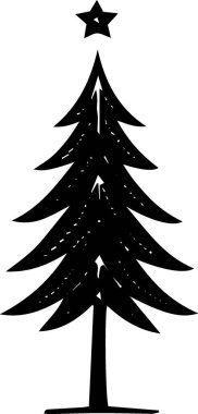 Noel silueti çizgisi sanat ana hatları vektörü