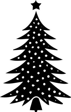 Noel silueti çizgisi sanat ana hatları vektörü