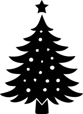 Noel silueti çizgisi sanat ana hatları vektörü