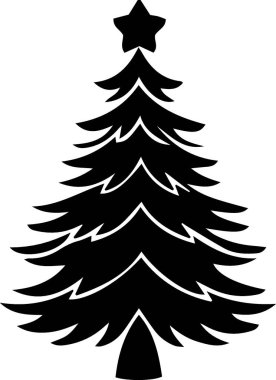 Noel silueti çizgisi sanat ana hatları vektörü