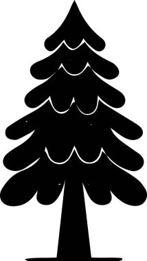 Noel silueti çizgisi sanat ana hatları vektörü