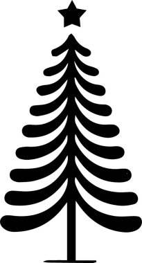 Noel silueti çizgisi sanat ana hatları vektörü