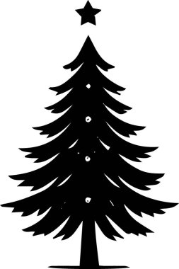 Noel silueti çizgisi sanat ana hatları vektörü