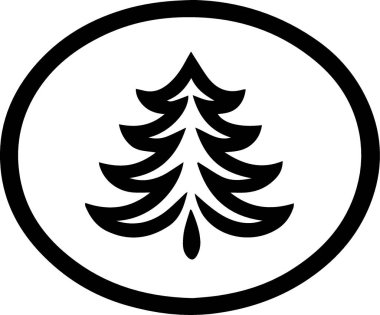 Noel silueti çizgisi sanat ana hatları vektörü