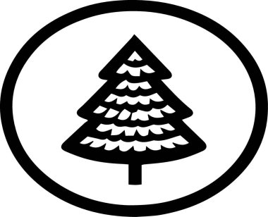 Noel silueti çizgisi sanat ana hatları vektörü