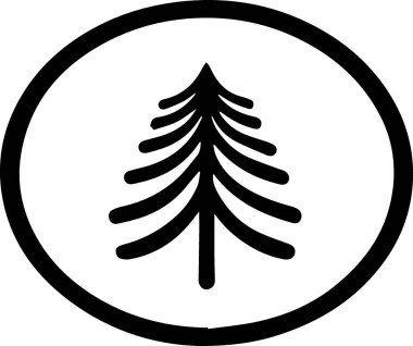 Noel silueti çizgisi sanat ana hatları vektörü