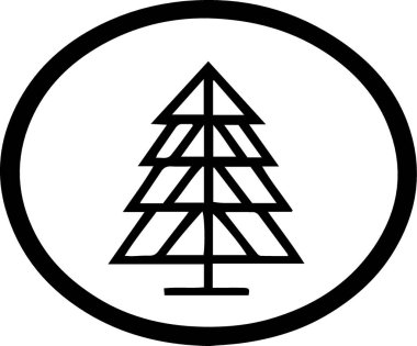 Noel silueti çizgisi sanat ana hatları vektörü