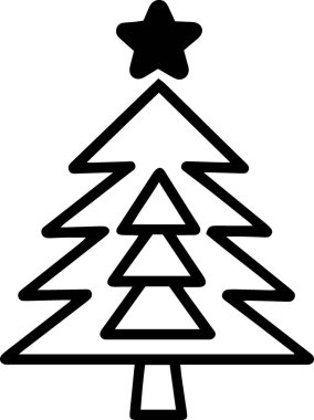 Temiz Çizgileri Olan Noel Arkaplanı Sanatsal Noel Ağacı Sembolü