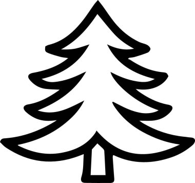 Modern Taslakta Mevsimlik Markalaşma İçin Güzel Mevsimlik Tatil Ağacı Taslağı