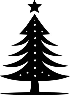 Düz Vektörlü Tatil Posteri için Büyüleyici Kış Ağacı Zirvesi