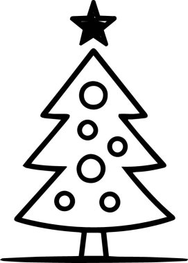 Düz Vektörde Noel Geçmişi İçin Temiz Noel Ağacı Zirvesi