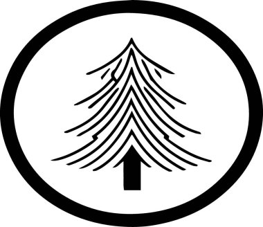 Düz Vektör Tebrik Kartı Tasarımı İçin Temiz Tatil Evergreen Ağacı Tasarımı